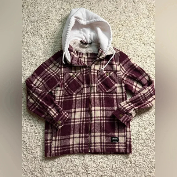 Unisex WESC Hoodie Flannel Men’s Medium/ Women’s Large - Picture 1 of 6